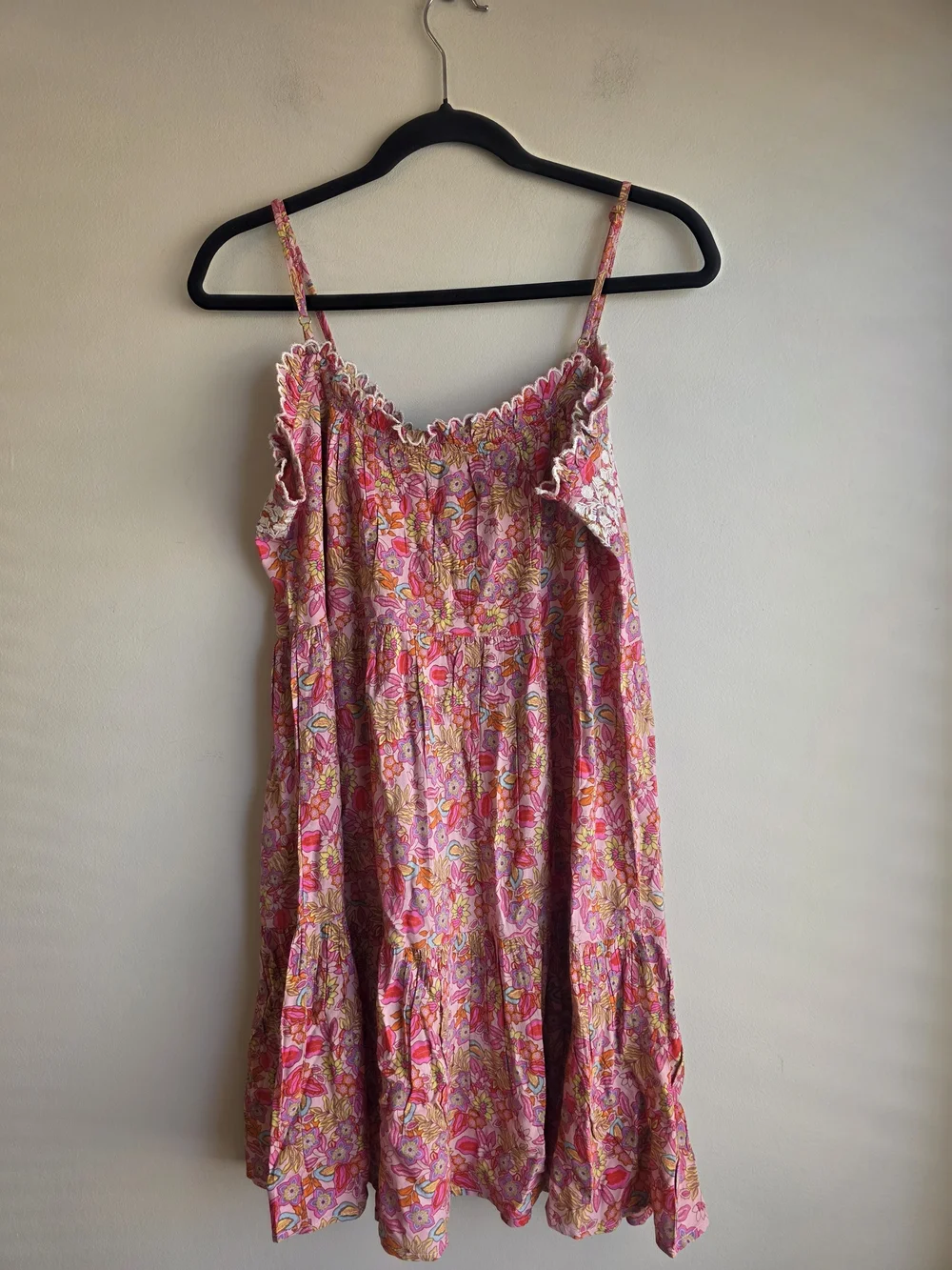 Natural Life Pink Floral Embroidered Boho Mini Dress NWT Size S - Picture 6 of 11